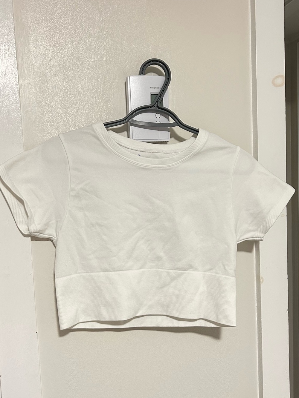 Aerie Offline Seamless Sleeve Crop Top - White